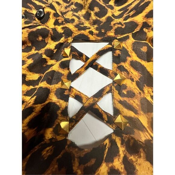 🔥5/20🔥Nicki Minaj Animal Print Blouse * High-Low * Blouse Sz M NWOT - Picture 9 of 11